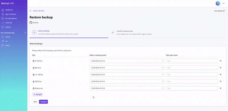 How to restore multiple GitHub gists - 04.gif